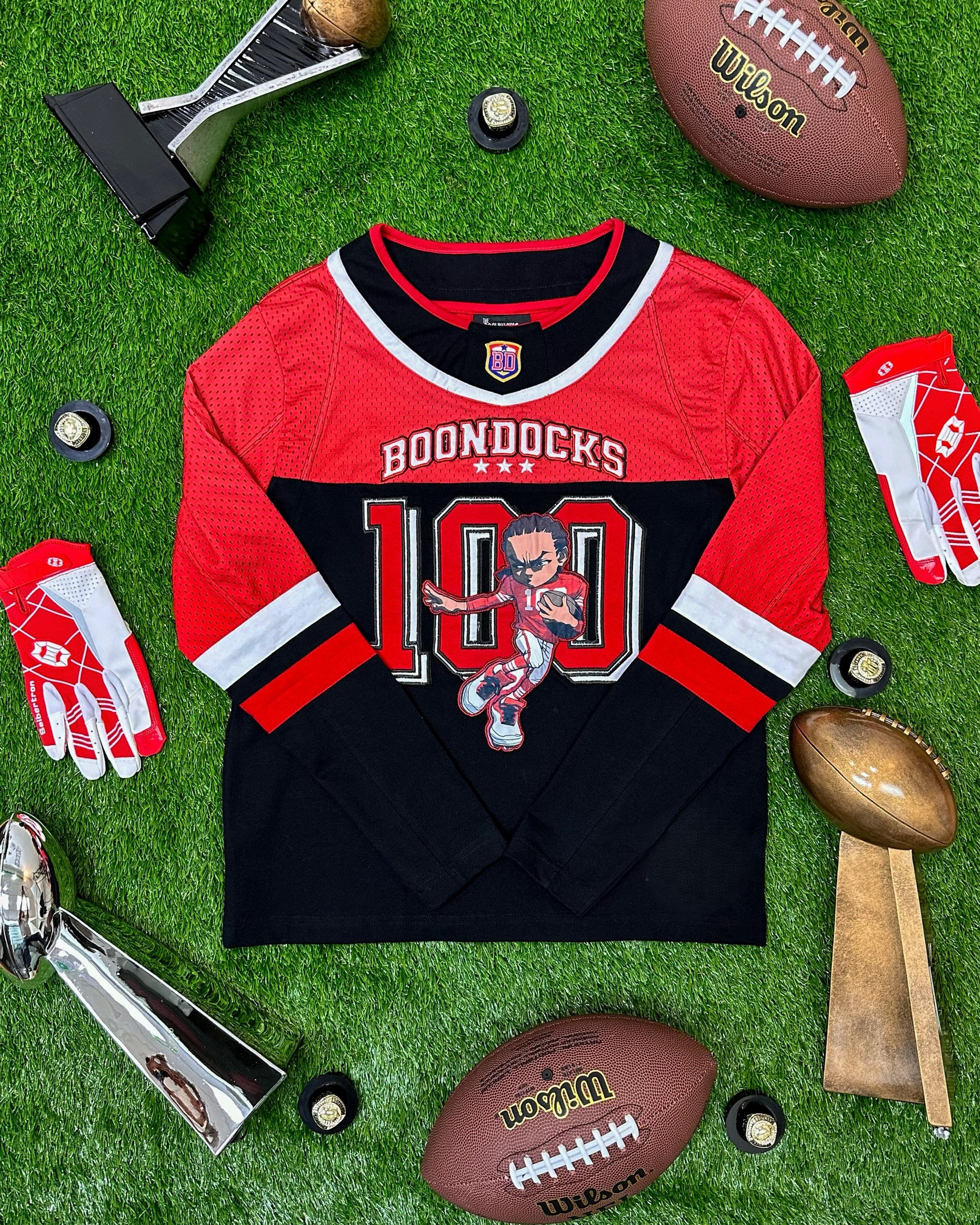 The Boondocks Merch Jersey 100 Riley Football Clothes Unique Gift For Anime Enthusiasts