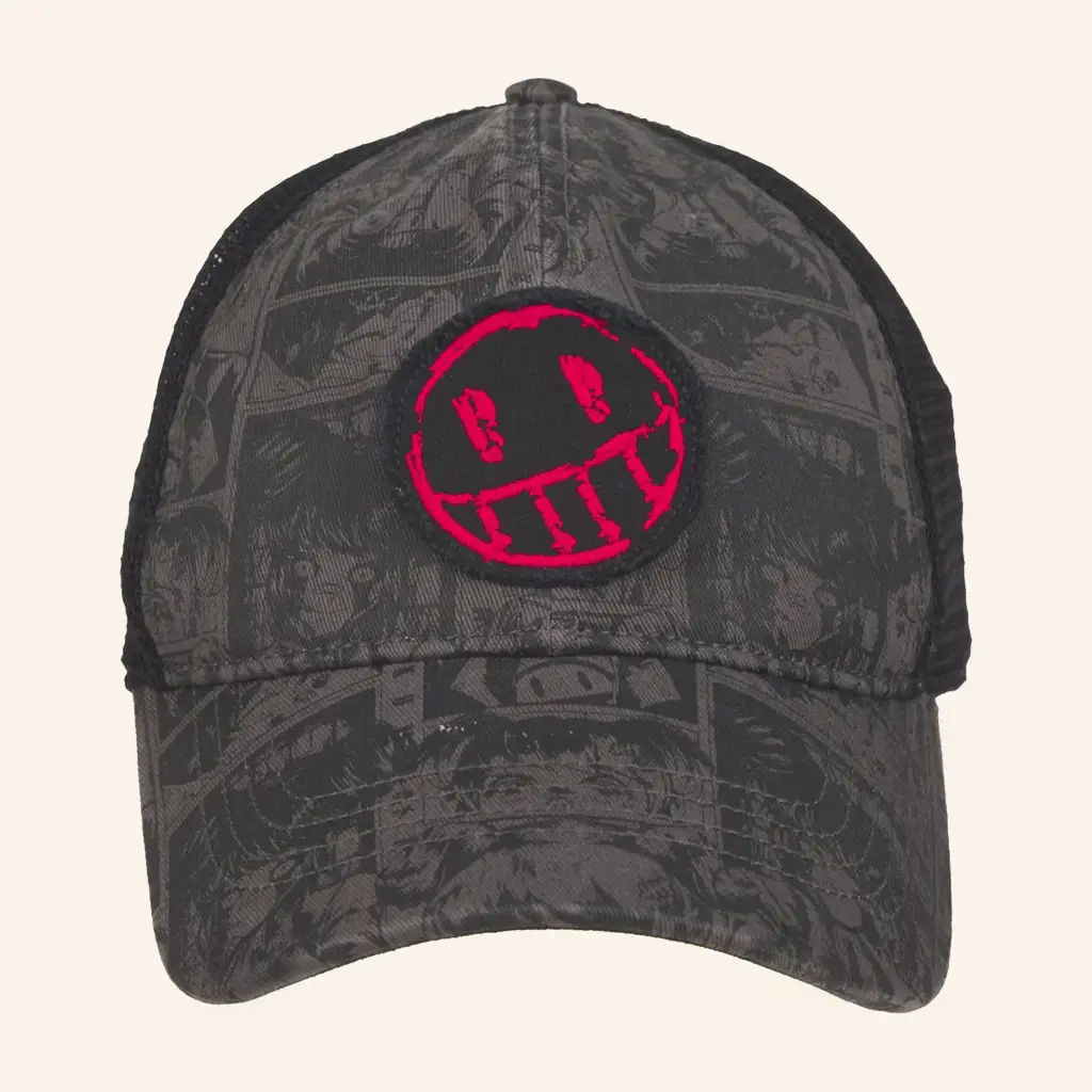 The Boys Merch Embroidered Akumu Smiley Trucker Hat Gifts For Brother -WearandDecor