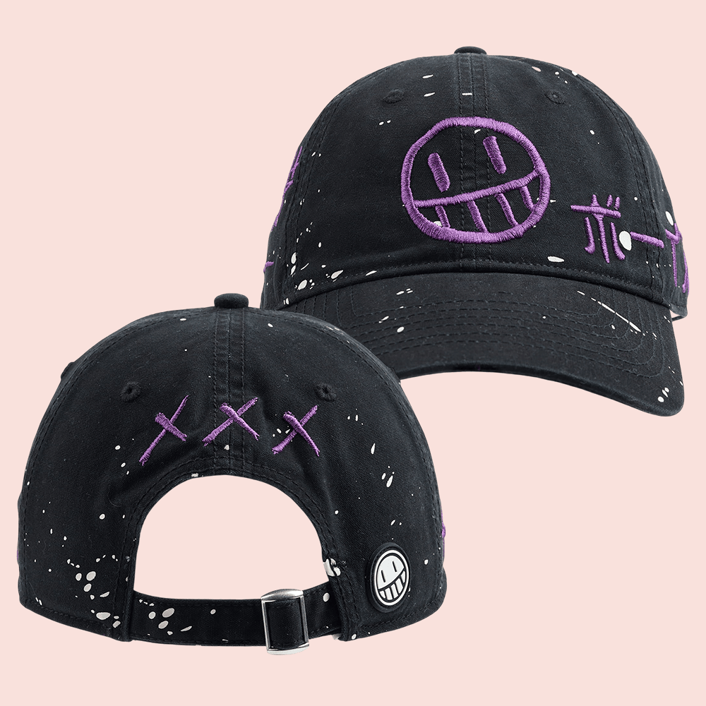 The Boys Merch SumiFuture Dad Hat Purple Embroidered Smile Paint Splatter Ball Cap Fans Gift
