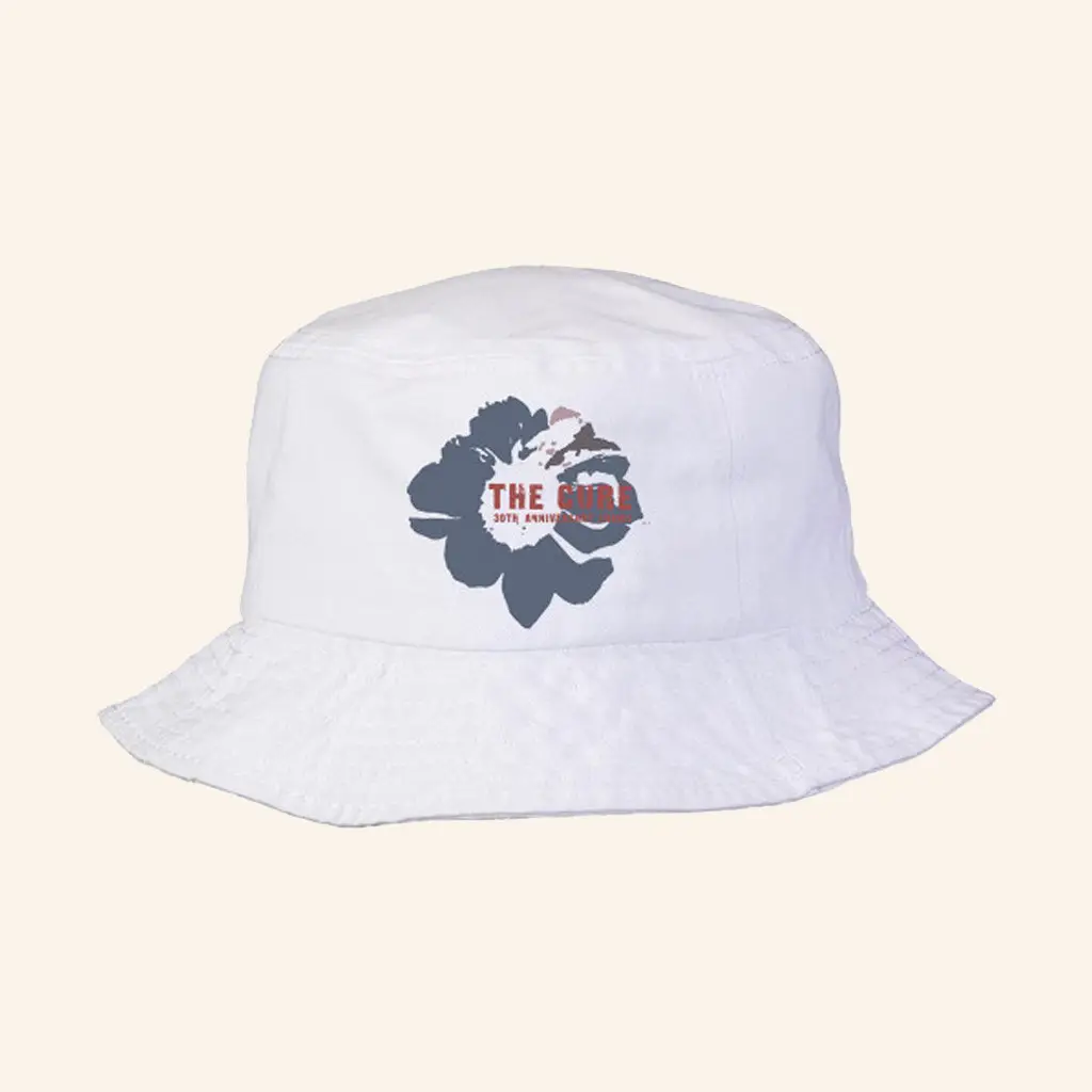 The Cure Merch 30th Anniversary Shows White Bucket Hat Christmas Gifts For Sister -WearandDecor
