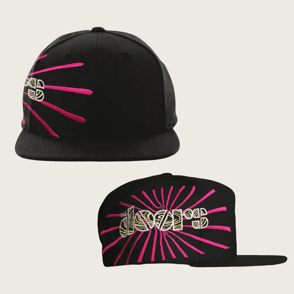 The Doors Merch The Doors Logo Embroidered Snapback Hat Top Christmas Gifts For Men -WearandDecor