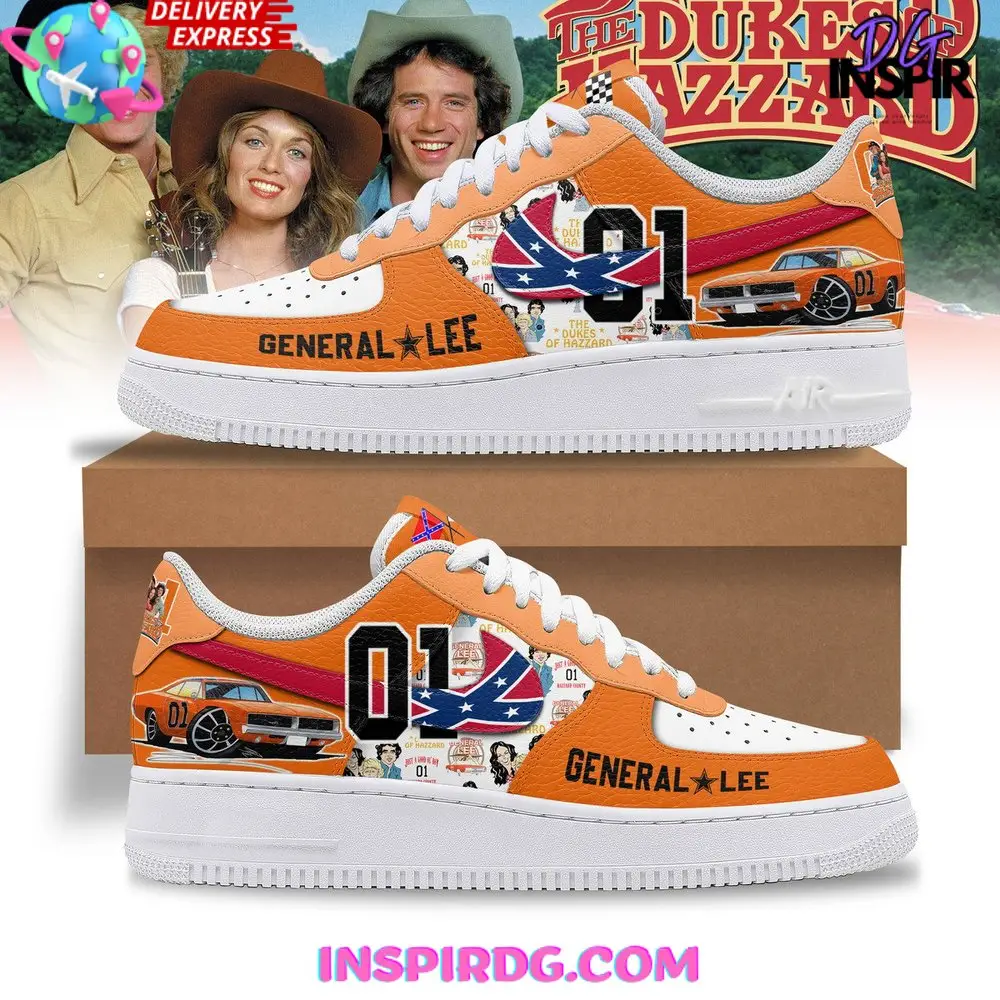 The Dukes of Hazzard General Lee Limited Edition Air Force 1 Sneakers The Dukes of Hazzard General Lee Limited Edition Air Force 1 Sneakers - Image 1