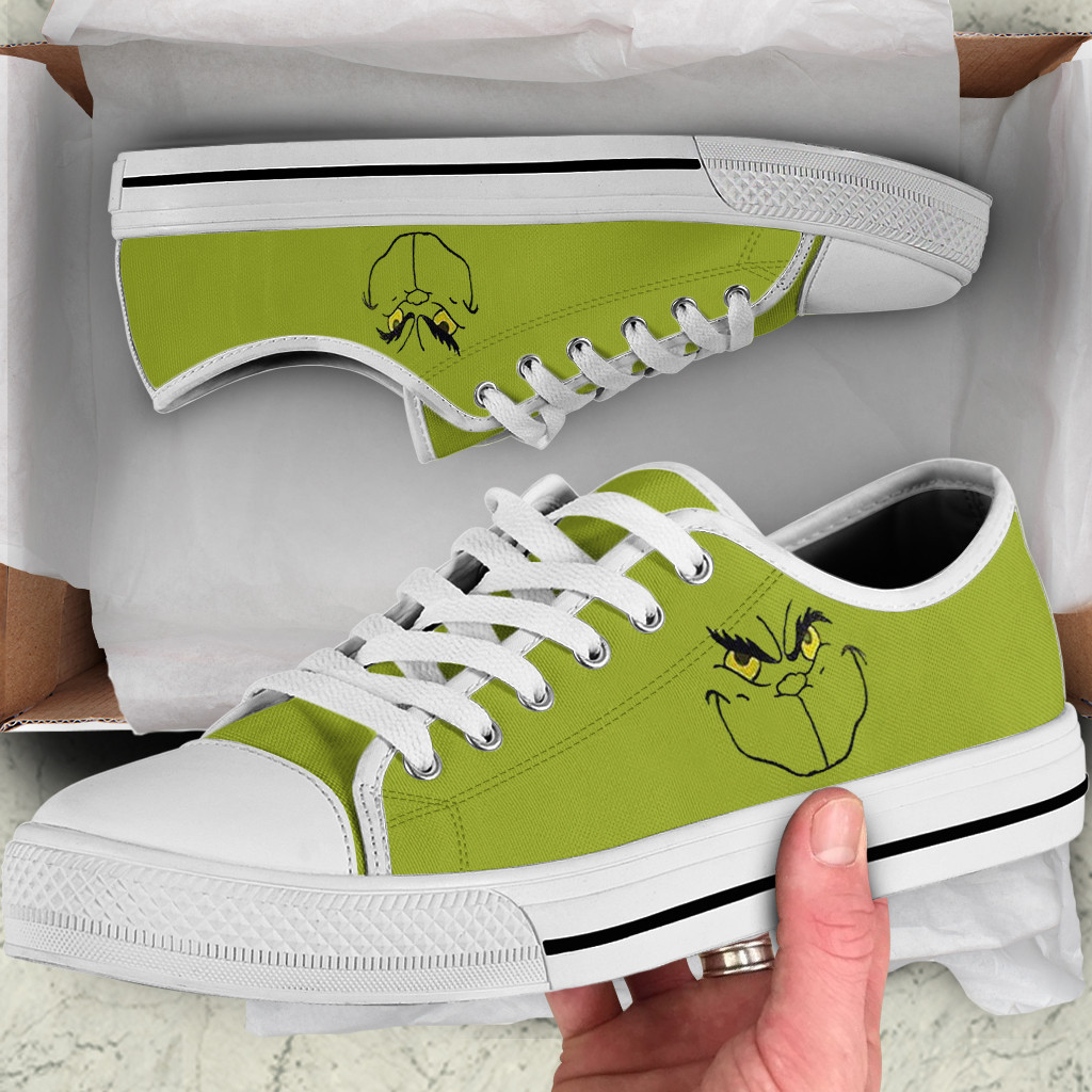 The Grinch Green Low Top Shoes Grinch Sneakers Gifts For Fans