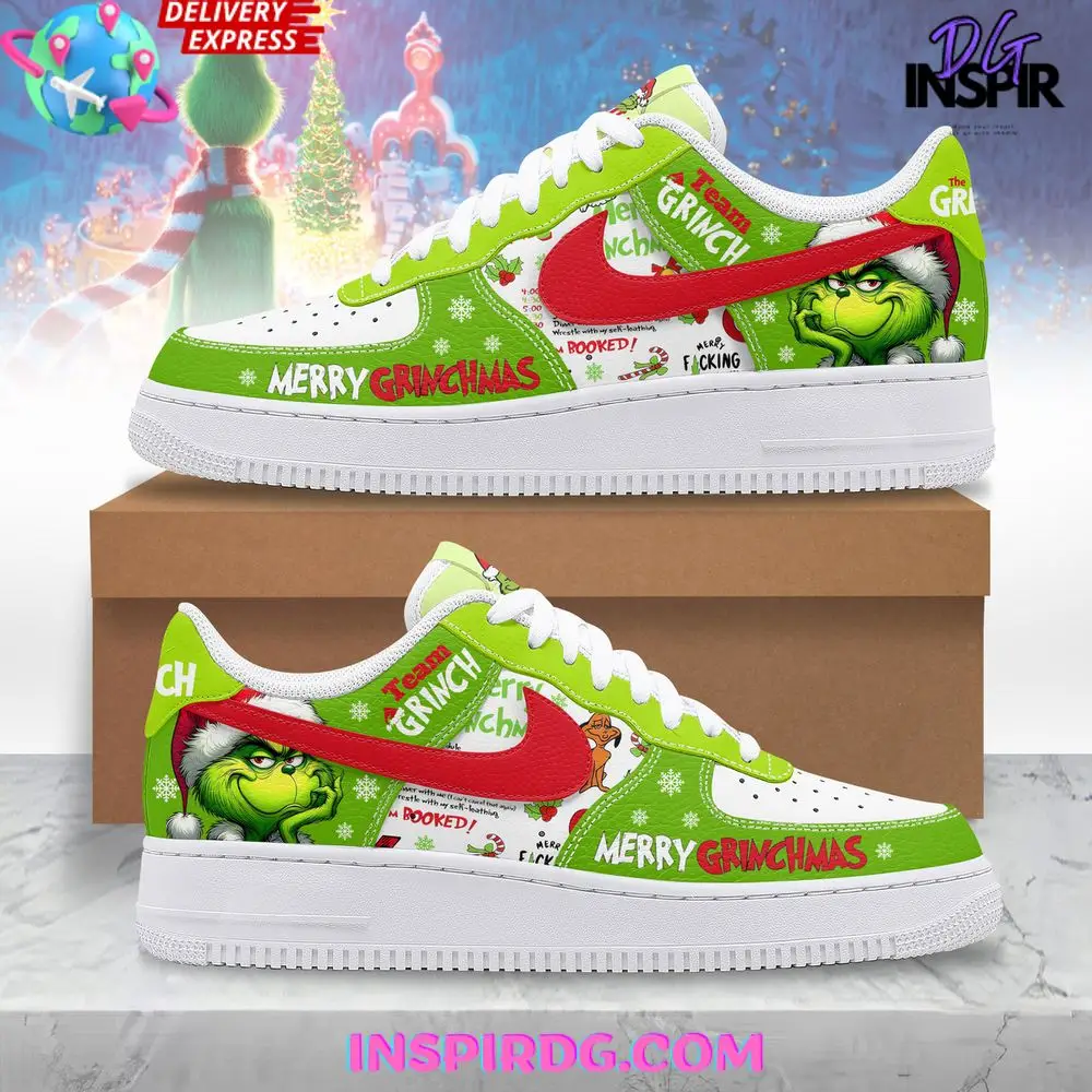 The Grinch Merry Grinchmas Limited Edition Air Force 1 The Grinch Merry Grinchmas Limited Edition Air Force 1 - Image 1