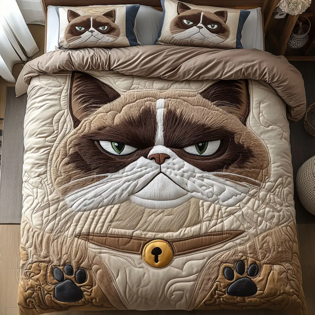 The Grumpy Guardian Quilted Bedding Set Duvet Cover Bedspread  Bedroom Decor For Parents