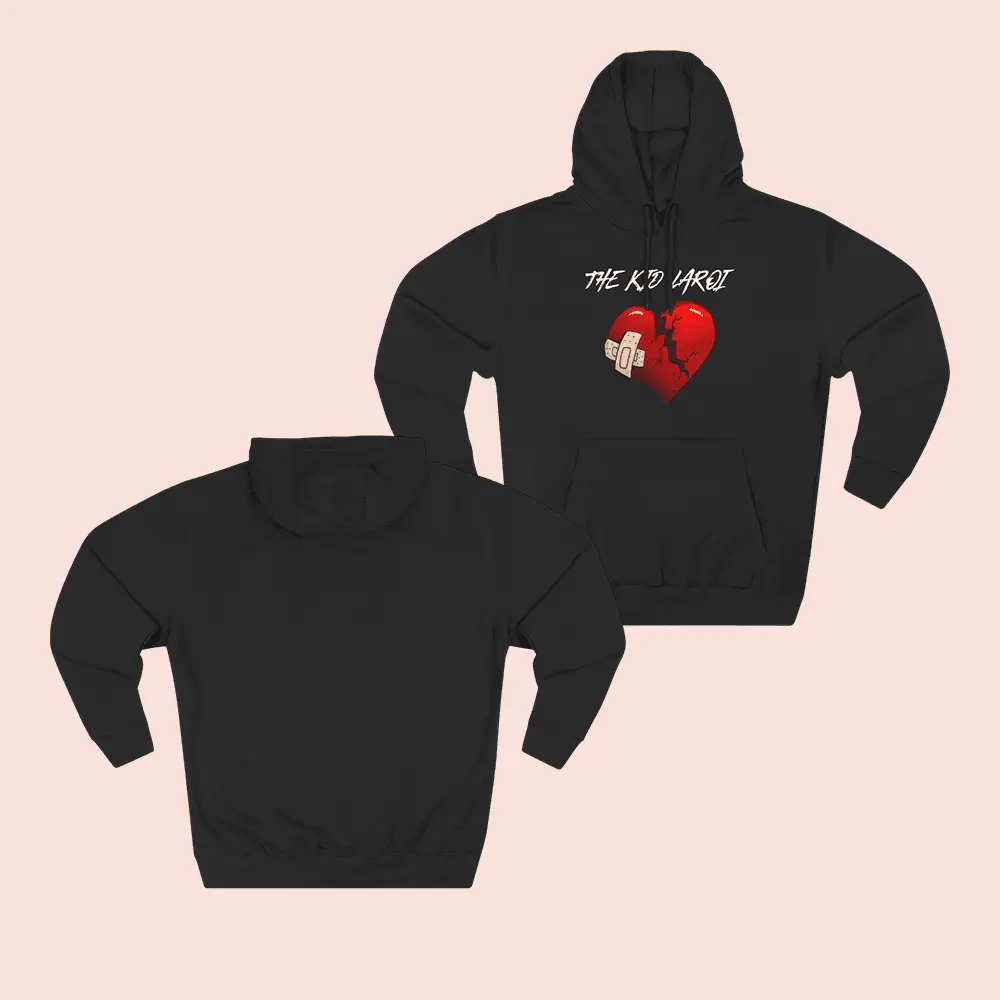 The Kid LAROI Merch Damaged Heart Hoodie Broken Heart Hooded Sweatshirt TKL Merch Fan Gifts