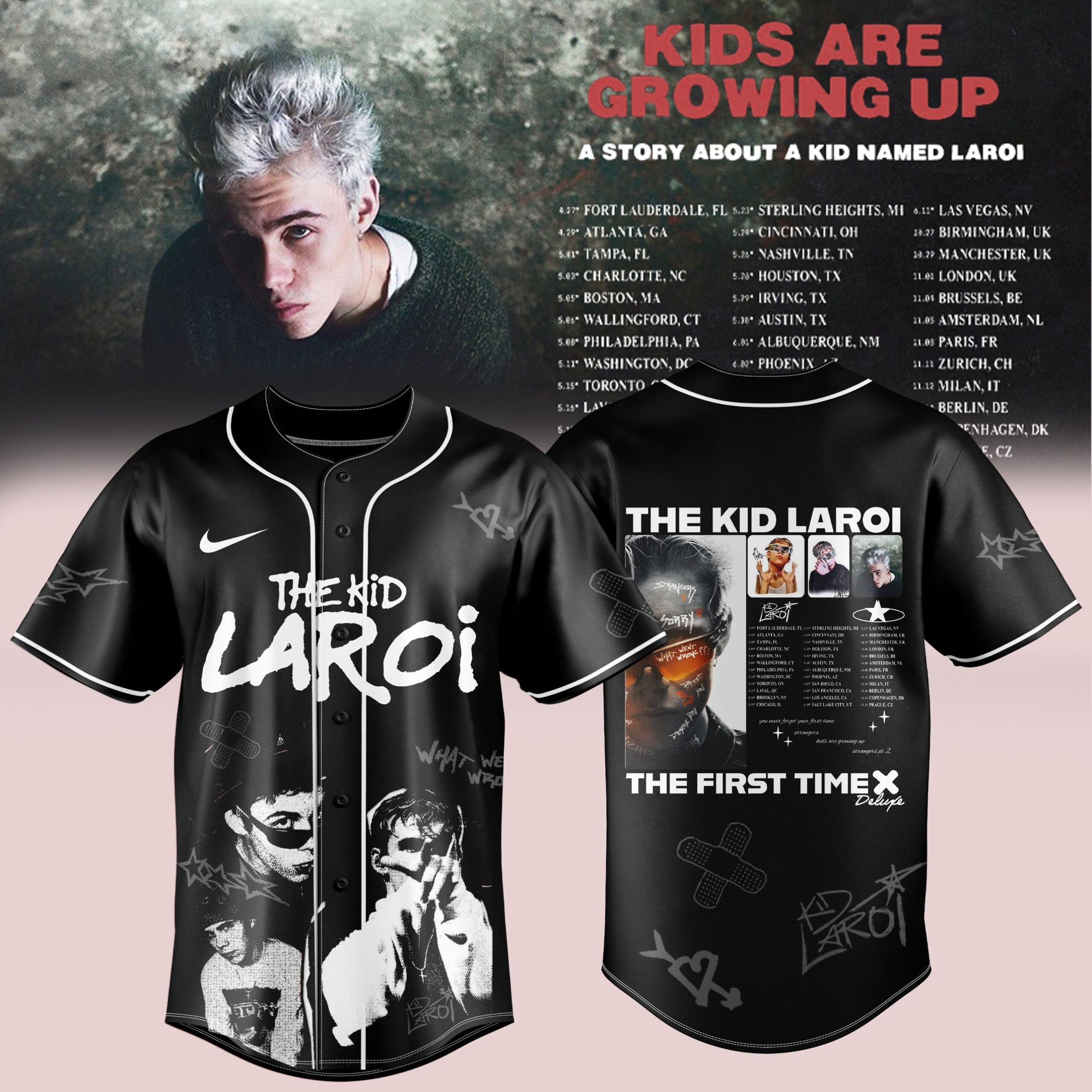 The Kid LAROI The First Time World Tour Dates Jersey The Kid LAROI Merch Gift For Fans