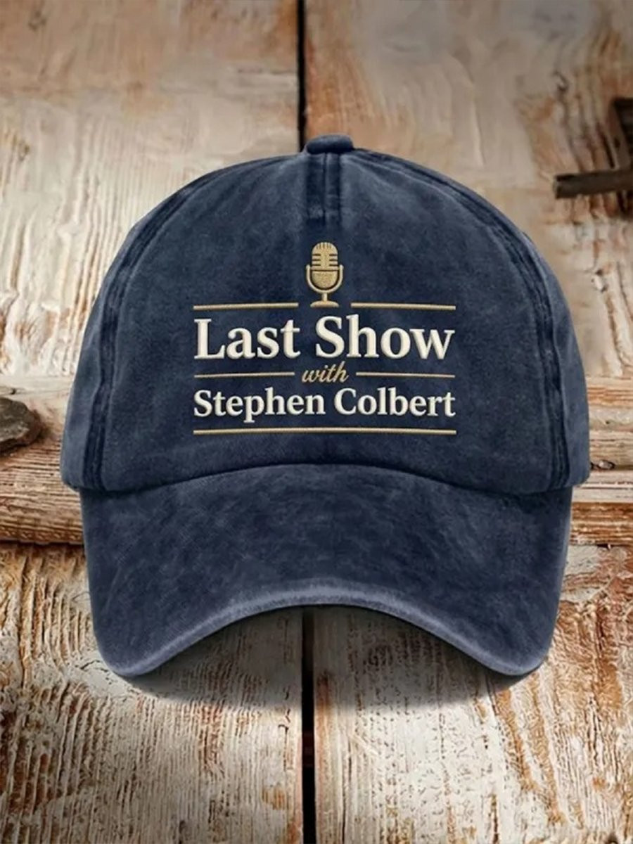 The Last Show With Stephen Colbert 2026 Embroidery Hat Colbert Graphic Cap Gifts For Night Show Fans
