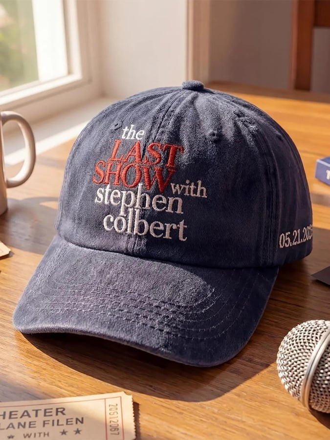 The Last Show With Stephen Colbert 2026 Embroidery Hat Colbert Graphic Cap Gifts For Show Fans