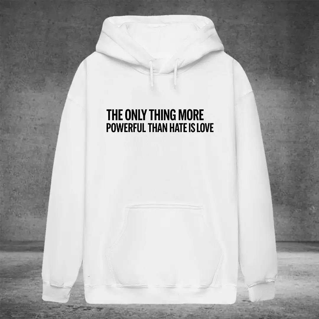 The Only Thing More Powerful Than Hate Is Love Shirt Puerto Rico Clothing Gift