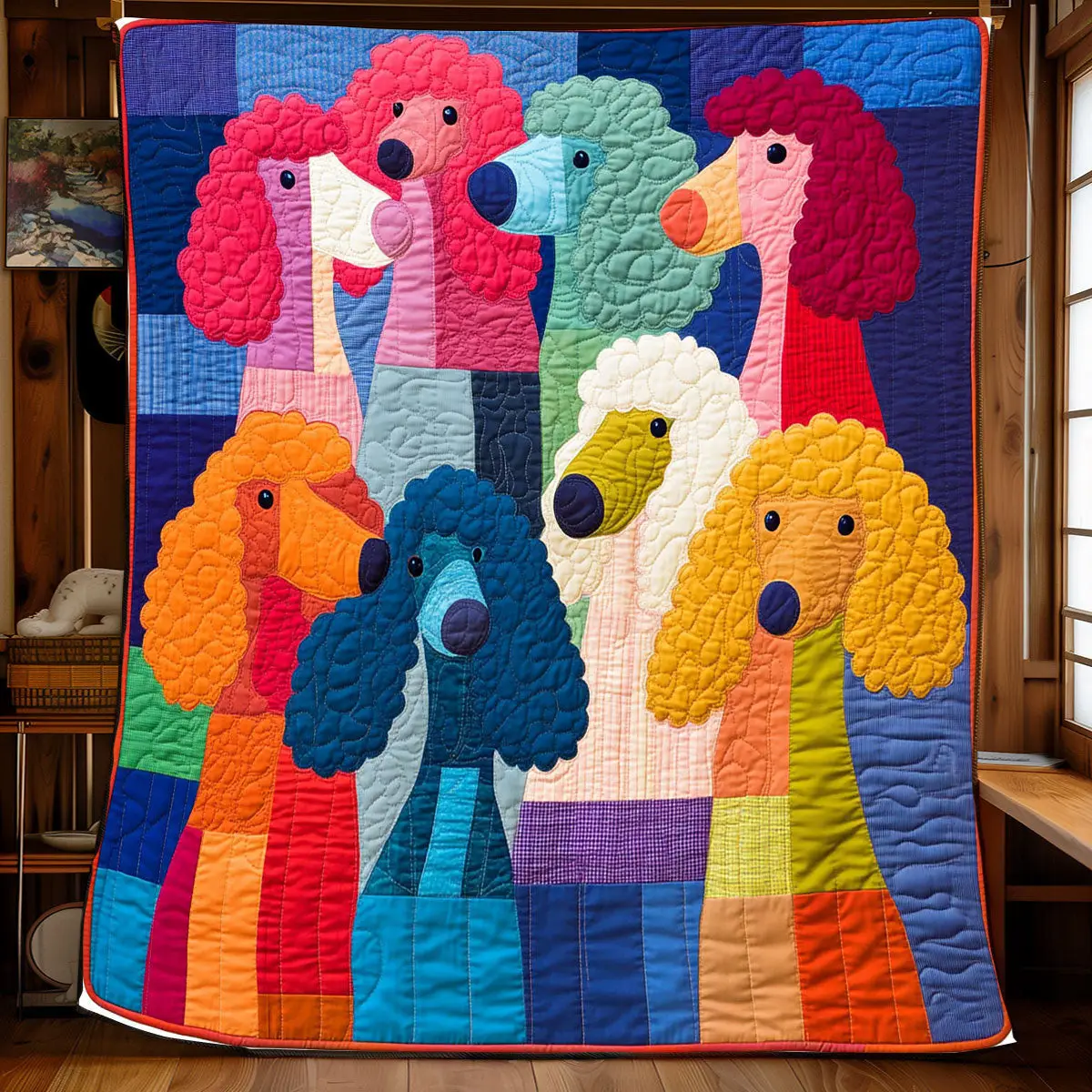 The Poodle Posse Quilt Blanket Winter Throw Blanket Art Merch Gifts For Poodle Lovers