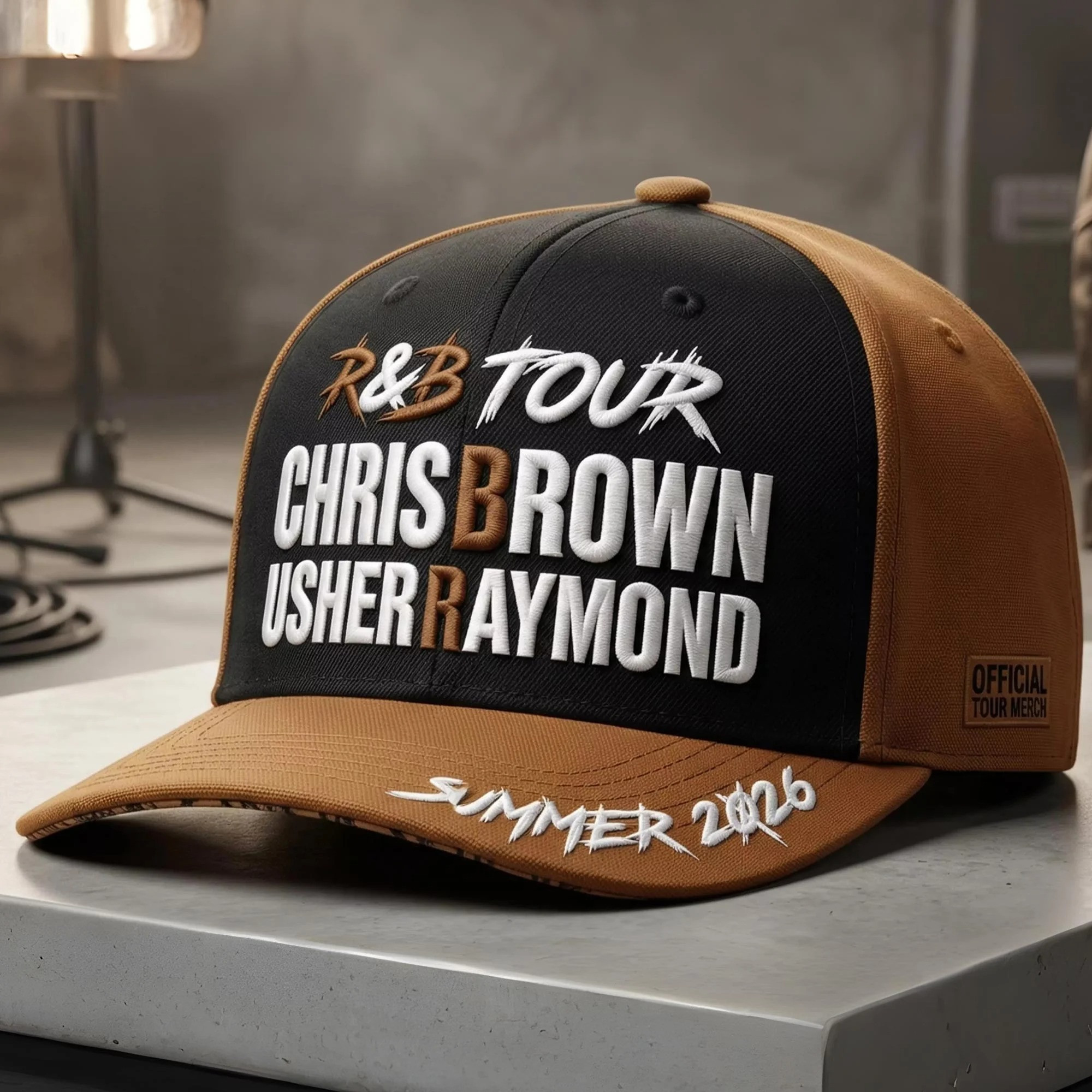The R & B Tour Merch Dad Hat Chris Brown And Usher Raymond Ball Cap Gift For Boyfriend