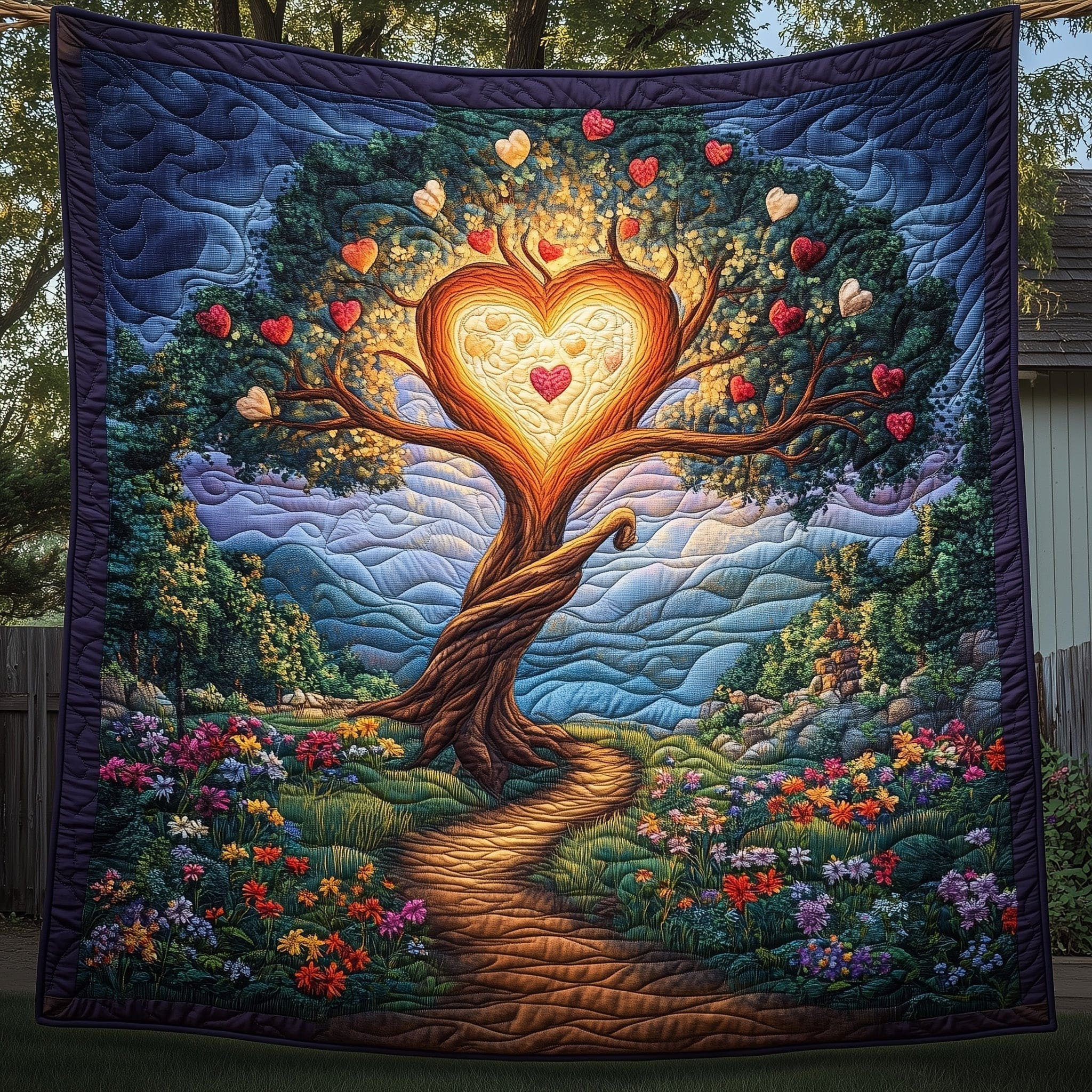 The Springtime Tree Quilted Blanket Bedding Ideas Gift Suggestions For Valentine's Day