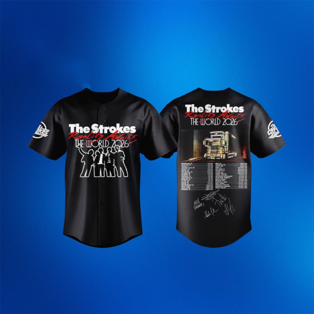 The Strokes Reality Awaits Tour 2026 Baseball Jersey The Strokes Merch Gifts For Rock Band Fan