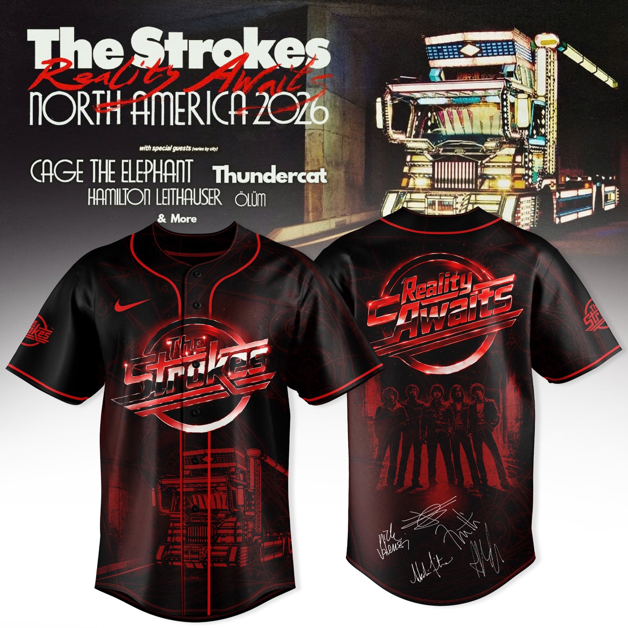 The Strokes Reality Awaits Tour 2026 Jersey The Strokes Merch Gifts For Girlfriend
