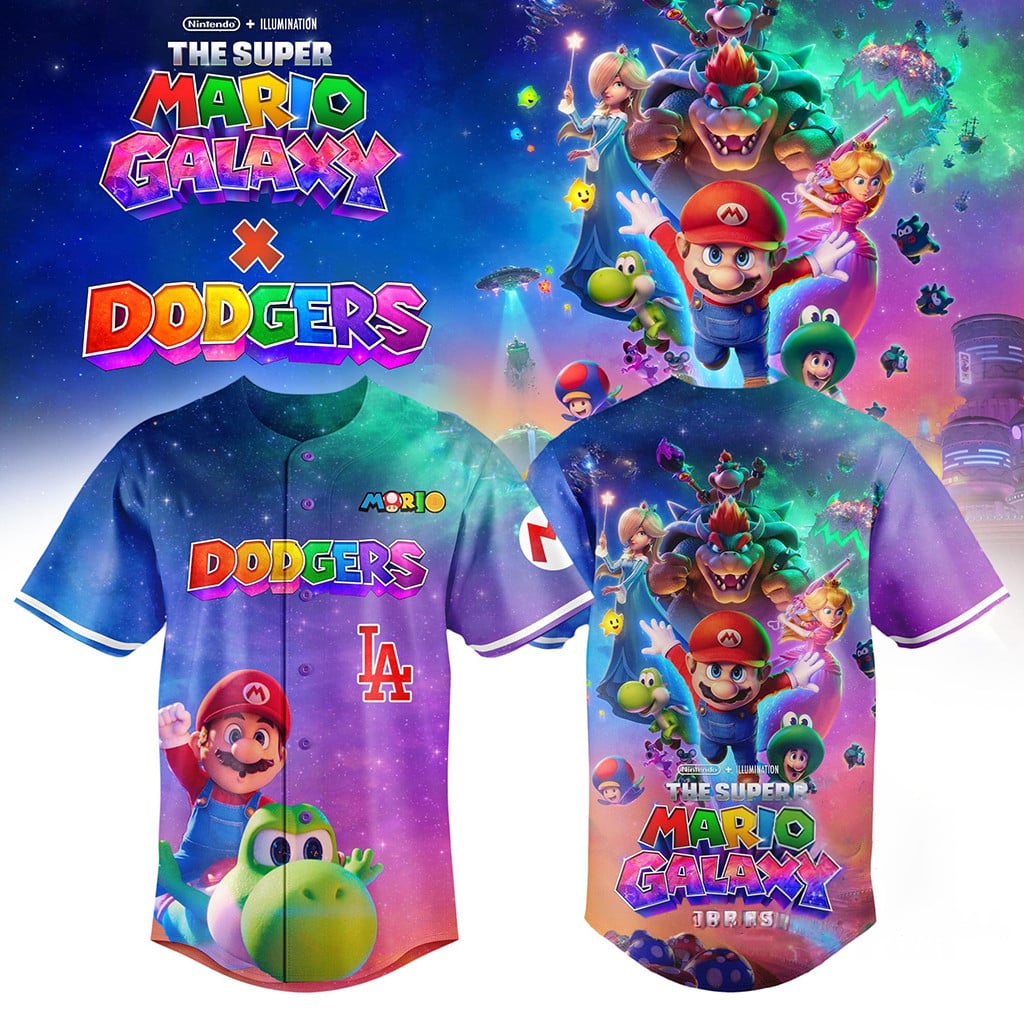 The Super Mario Galaxy X Dodgers 2026 Baseball Jersey Dodgers Merch Best Gifts For Son