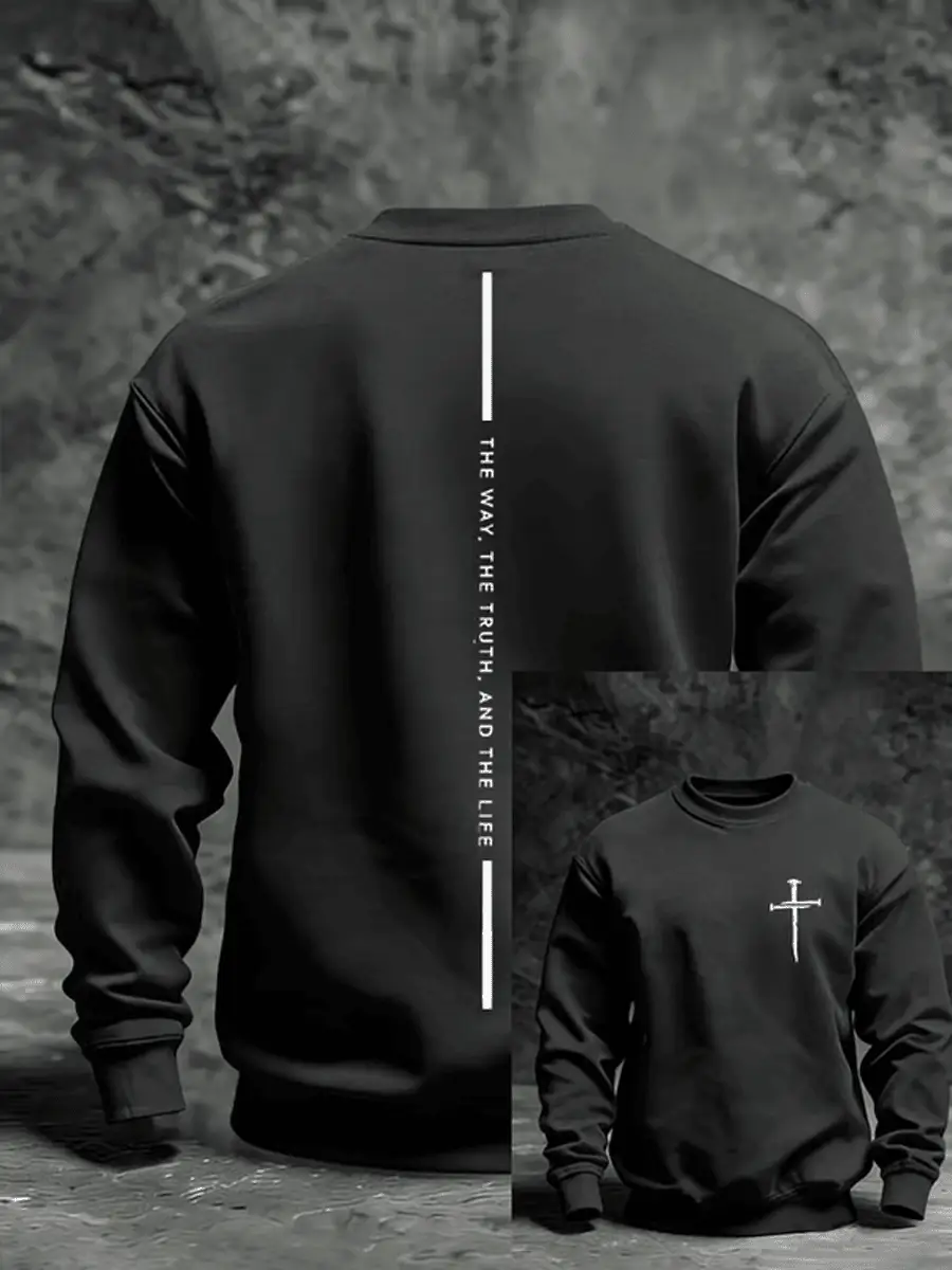 The Way The Truth And The Life Cross Sweatshirt Faith Based Christian Shirt Gift For Believers