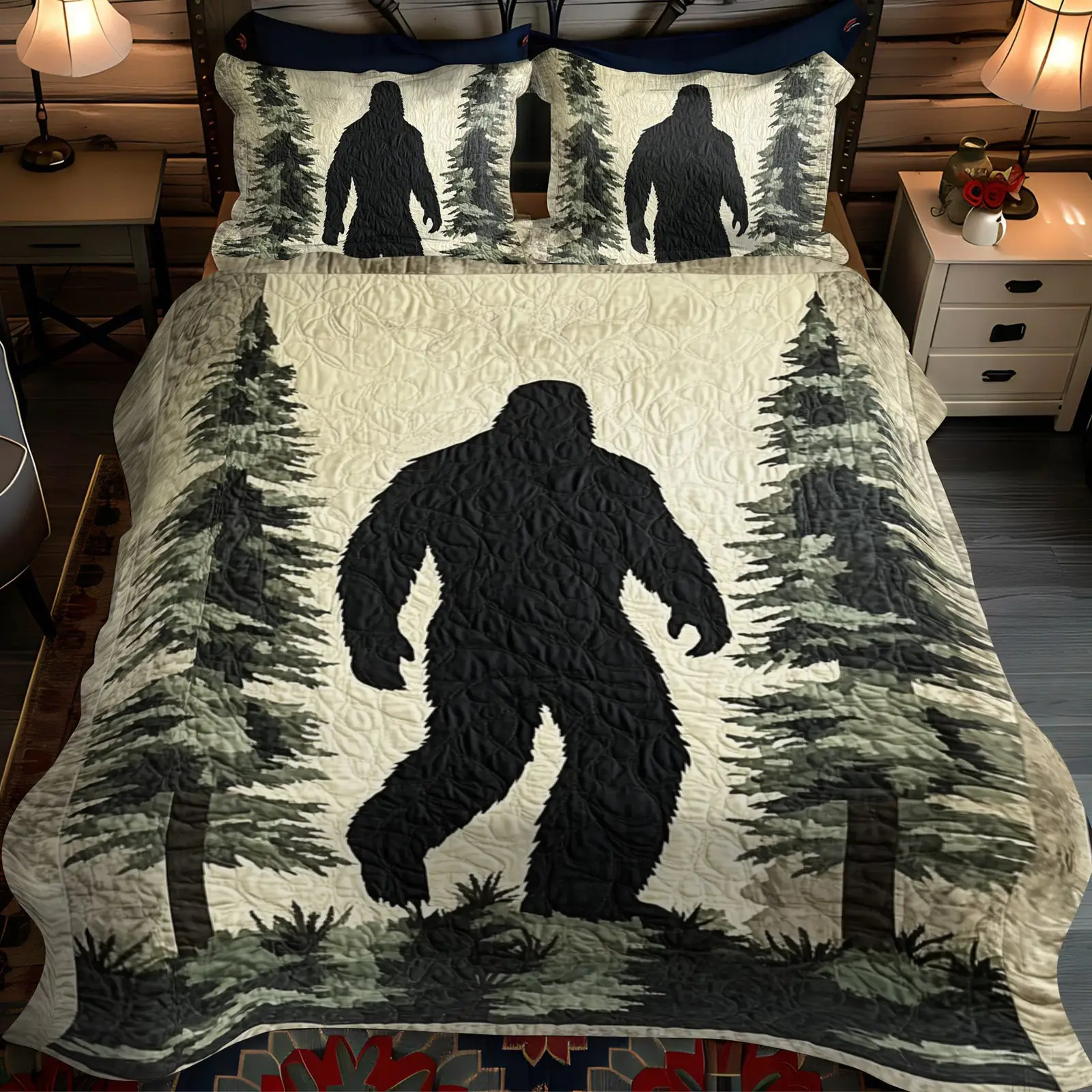 The Yeti Chronicles Quilted Bedding Set Stylish Bedding Merch Gift for Home Lovers