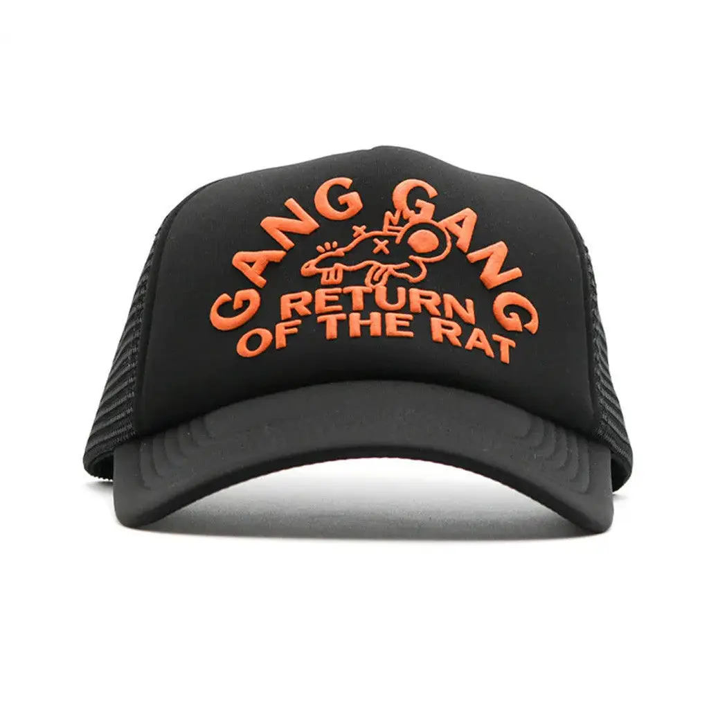 Theo Von Merch Gang Gang Trucker Hat Black Embroidered Gifts For Dad -WearandDecor