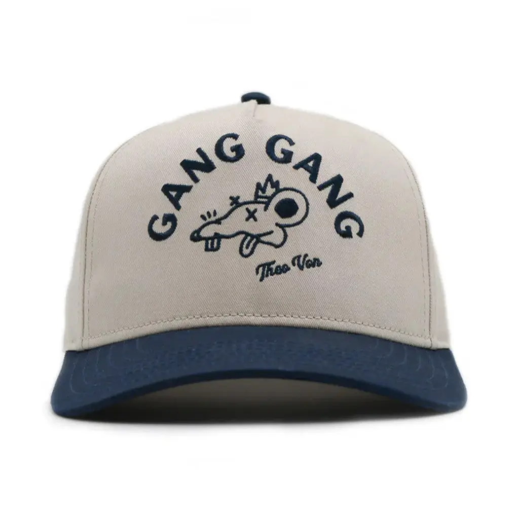 Theo Von Merch Gang Gang Two Toned Hat Embroidered Gifts For Friends -WearandDecor