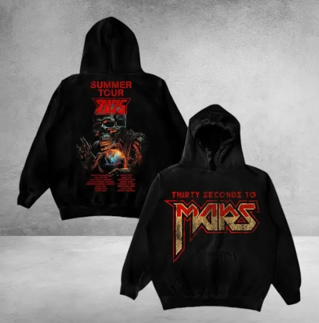 Thirty Seconds To Mars Hoodie Skeleton Summer Tour 2025 Nice Apparel Gift For Fans Thirty Seconds To Mars Hoodie Skeleton Summer Tour 2025 Nice Apparel Gift For Fans - Image 1