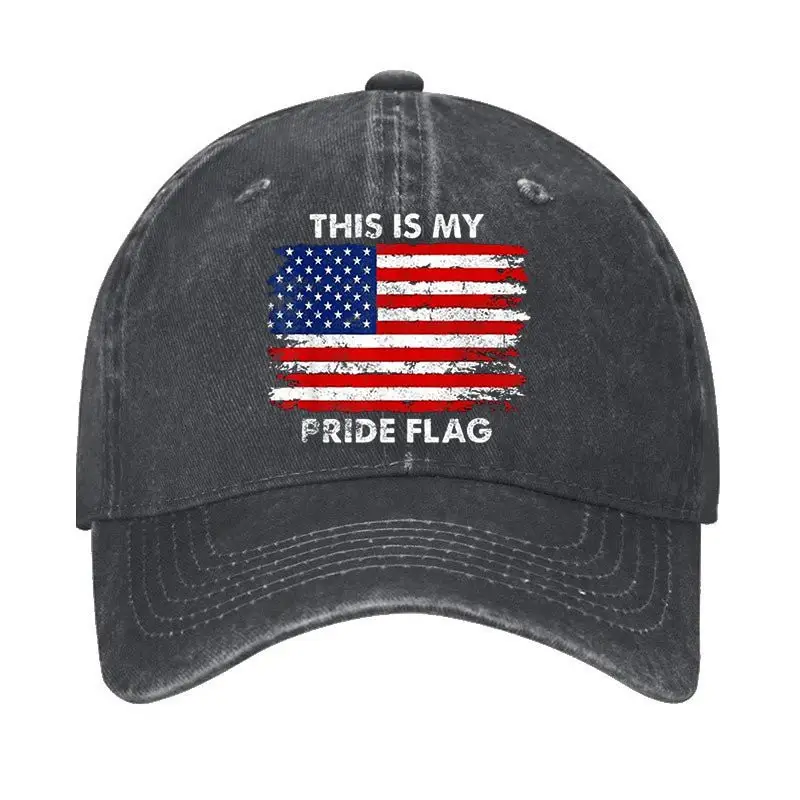 This Is My Pride Flag USA Flag Print Cap Hilarious Men’s T-Shirt – Funny Saying Tee