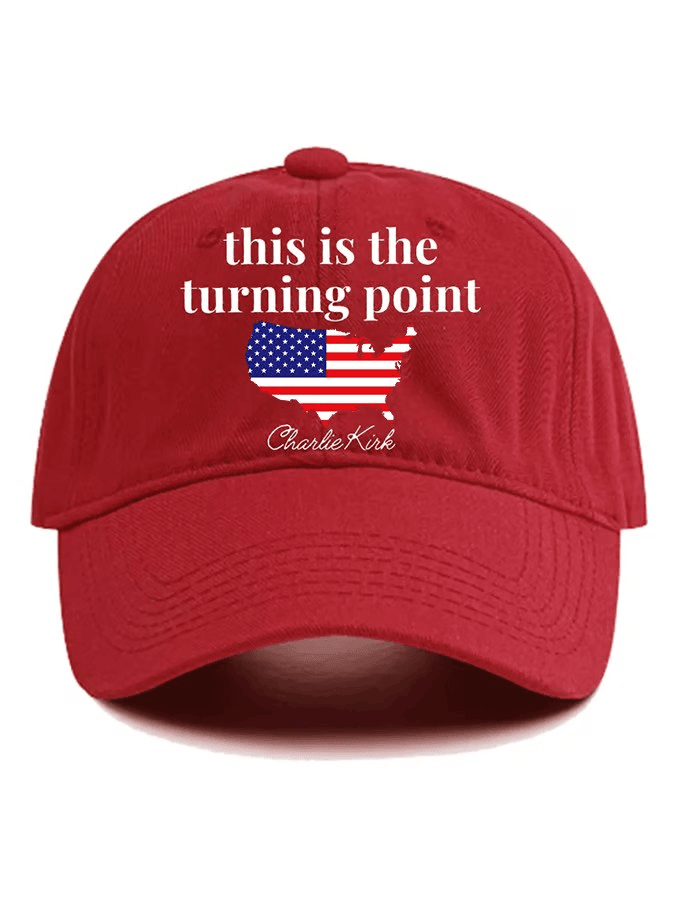 This Is The Turning Point Hat Charlie Kirk Red Hat Turning Point USA Merch Gift for Patriots This Is The Turning Point Hat Charlie Kirk Red Hat Turning Point USA Merch Gift for Patriots - Image 1