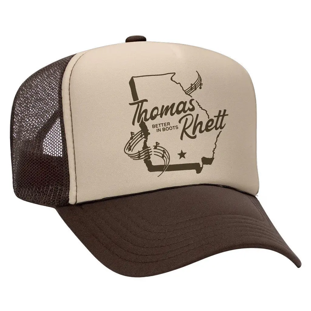 Thomas Rhett Merch Tour 2025 TR Georgia Original Foam Trucker Hat Gifts For Him -WearandDecor