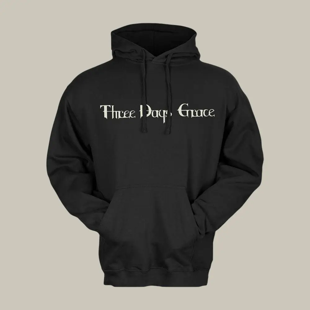 Three Days Grace Black Hoodie Rock Music Apparel Three Days Grace Fan Gifts