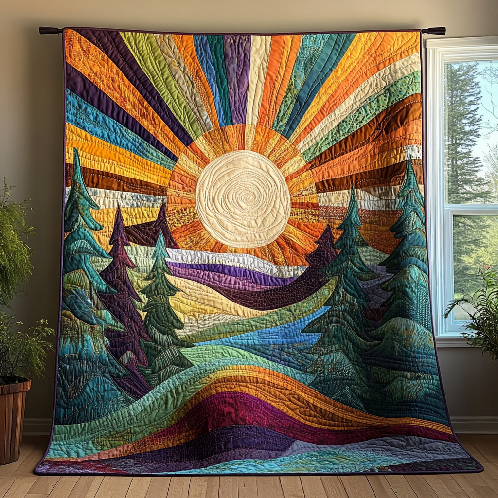 Timeless Grove Quilted Blanket Home Bedding Decor Cool Gifts For Nature Lovers Timeless Grove Quilted Blanket Home Bedding Decor Cool Gifts For Nature Lovers - Image 1
