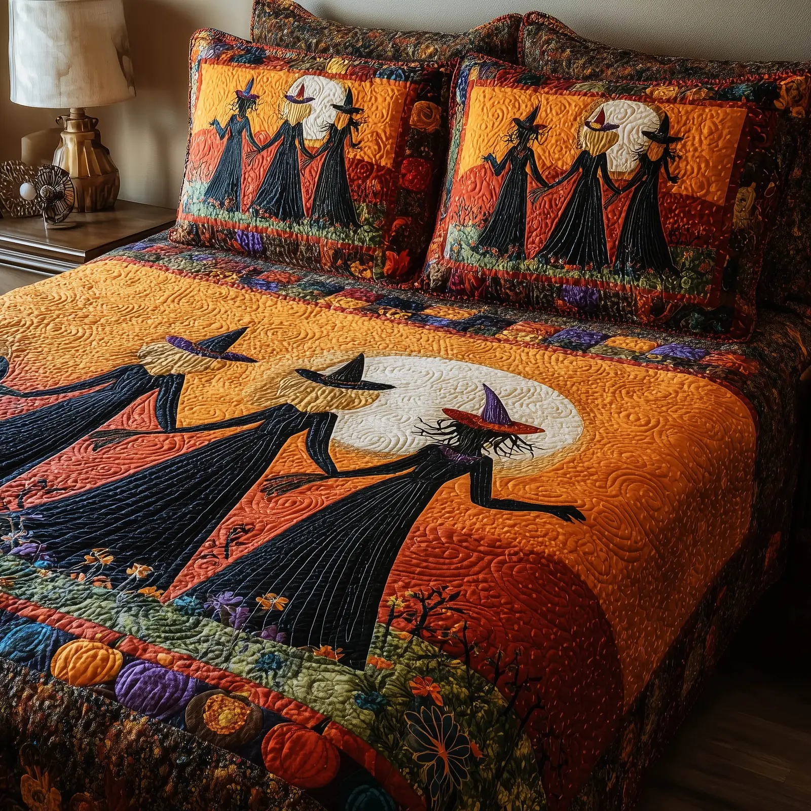 Timeless Magic Quilted Bedding Set Linen Blend Timeless Magic Quilted Bedding Set Linen Blend - Image 1