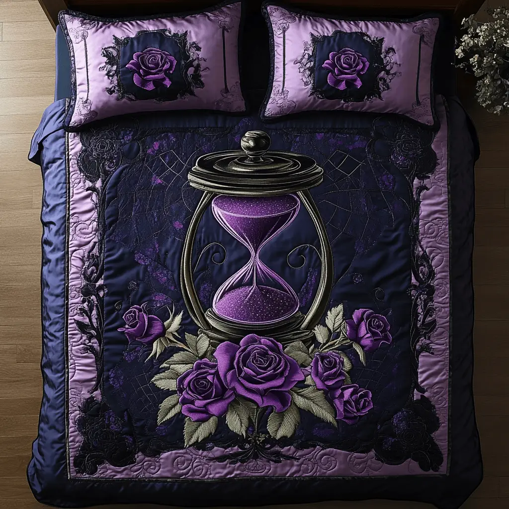 Timeless Rose Quilted Bedding Set Unique Bed Sheet Set Top Christmas Gifts 2025