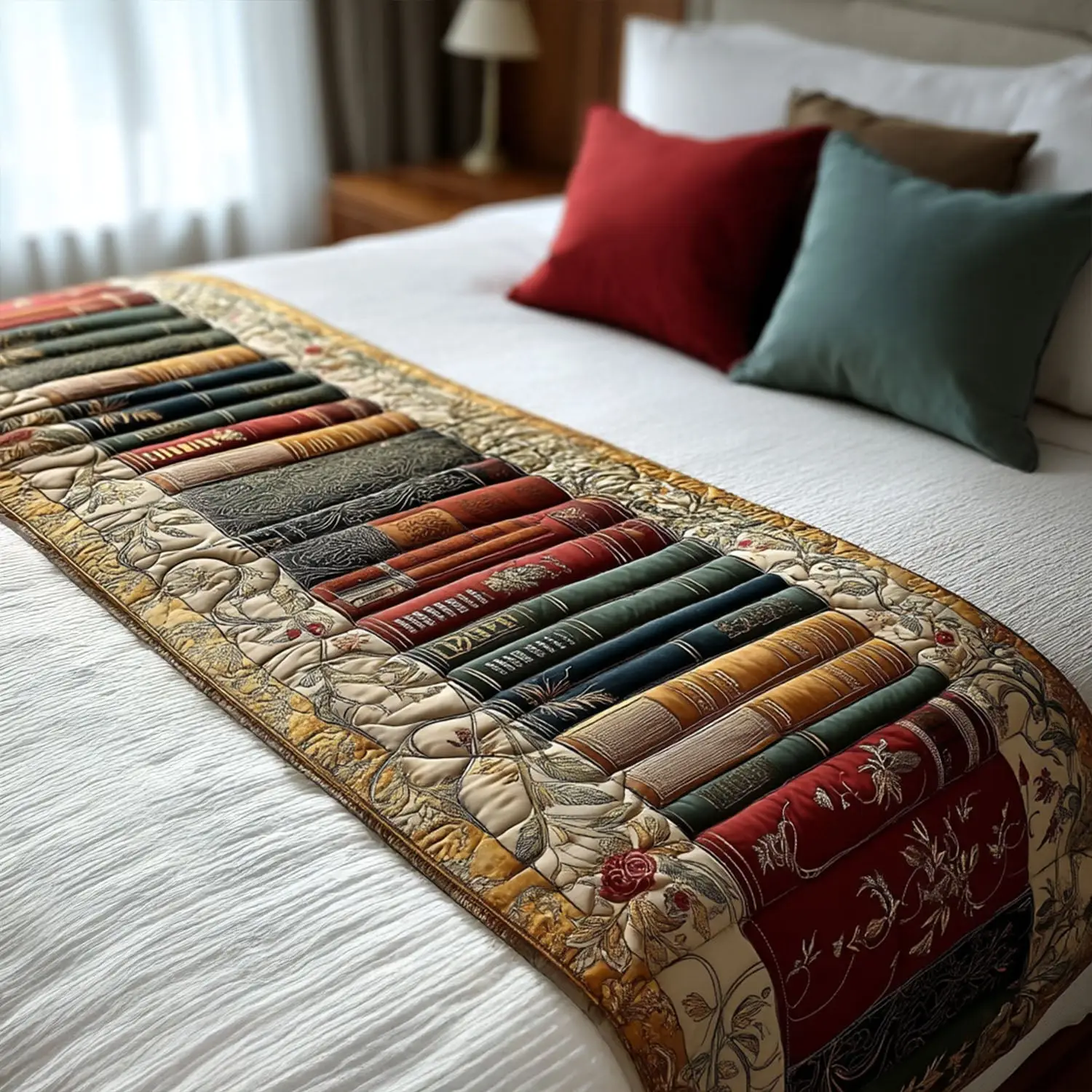 Timeless Tales Quilted Bed Runner Timeless Tales Gift for Book Lovers