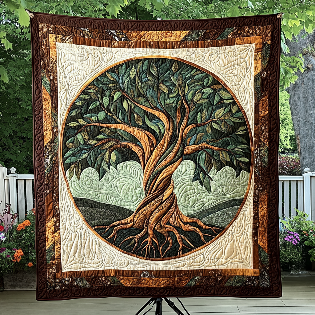 Timeless Tree Quilted Blanket Rustic Home Decor Valentines Gifts For Boyfriend