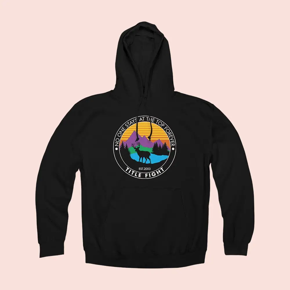 Title Fight Merch Deer Hoodie Black Title Fight Apparel Best Gifts For Rock Lovers