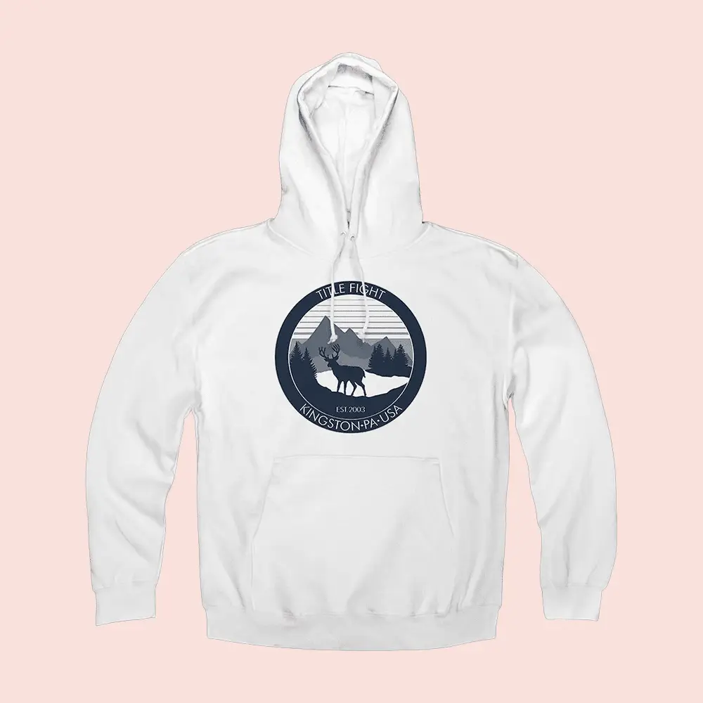 Title Fight Merch White Deer Hoodie Title Fight Band Fan Clothing Gifts For Friends