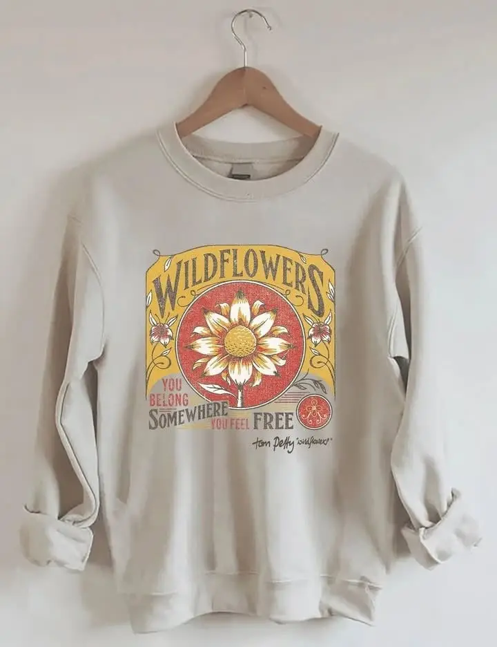 Tom Petty Wildflowers Sweatshirt You Being Somewhere You Feel Free Fan Clothing Gifts Ideas Tom Petty Wildflowers Sweatshirt You Being Somewhere You Feel Free Fan Clothing Gifts Ideas - Image 1