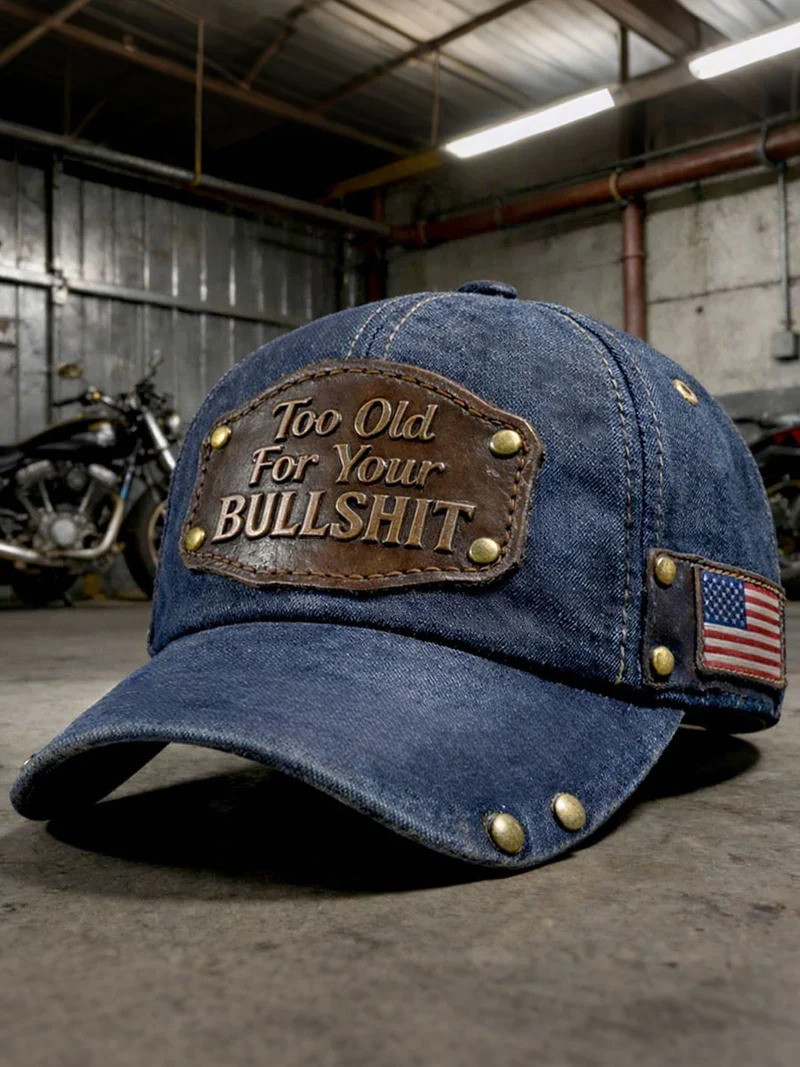 Too Old For Your Bullsht Vintage Hat Bitter Old F Club Baseball Cap Patriotic Veteran Gift For Him