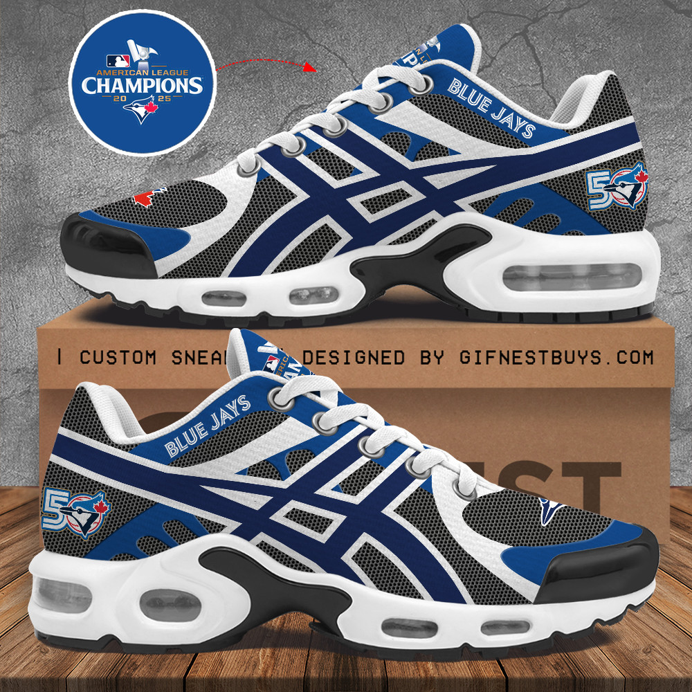 Toronto Blue Jays 50th Anniversary Air Max Shoes Blue Jays Merch Gift For Fans