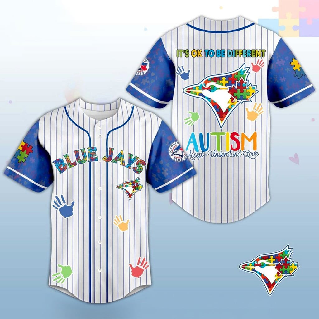Toronto Blue Jays Autism Awareness 2026 Jersey Blue Jays Merch Gifts For Baseball Lovers