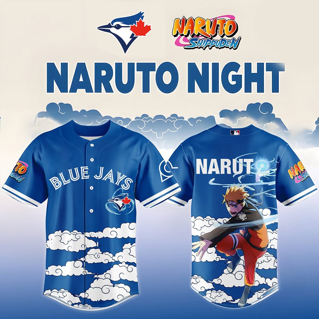 Toronto Blue Jays Naruto Night Baseball Jersey Jays Merch Gifts For Baseball Fans