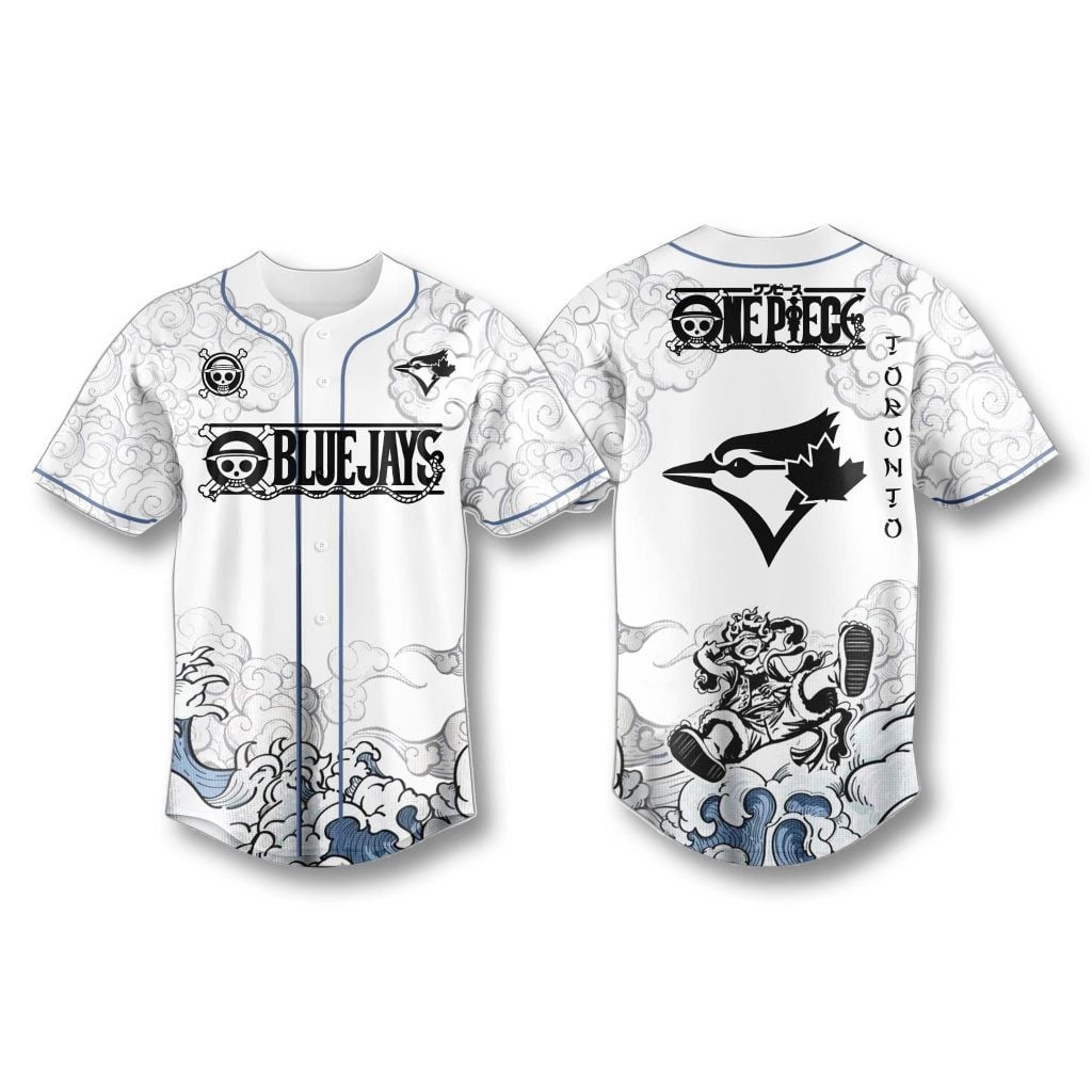 Toronto Blue Jays One Piece Luffy Gear 5 Baseball Jersey Blue Jays Merch Present For Brothers