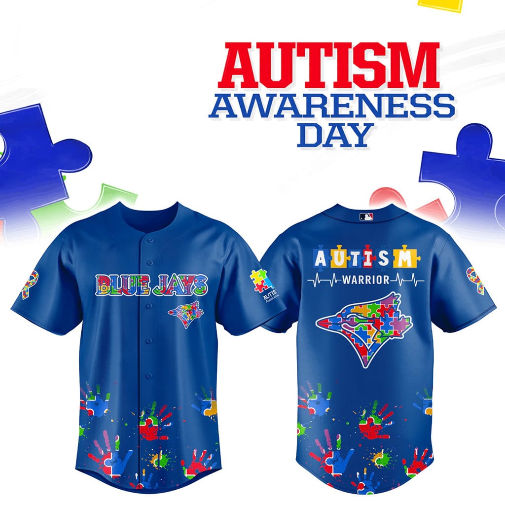 Toronto Blue Jays X Autism Awareness Baseball Jersey 2026 Blue Jays Merch Gifts For Fans