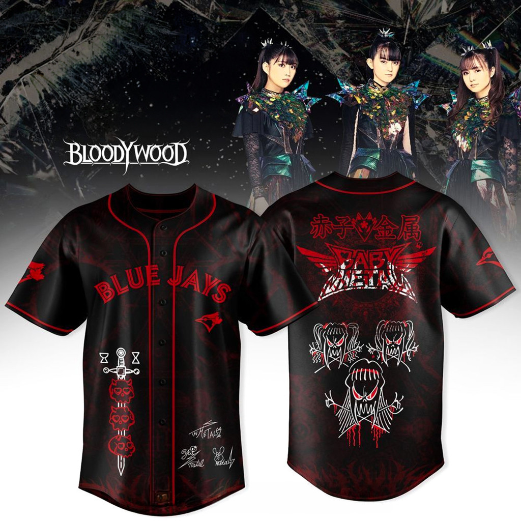 Toronto Blue Jays x Babymetal World Tour 2026 Jersey Jays Merch Gifts For Baseball Fans