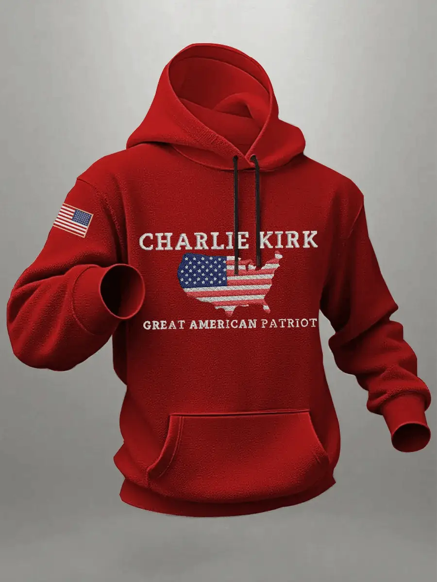 TPUSA Charlie Kirk True Patriot Hoodie Wear Red for Charlie October 14th Tribute Gift