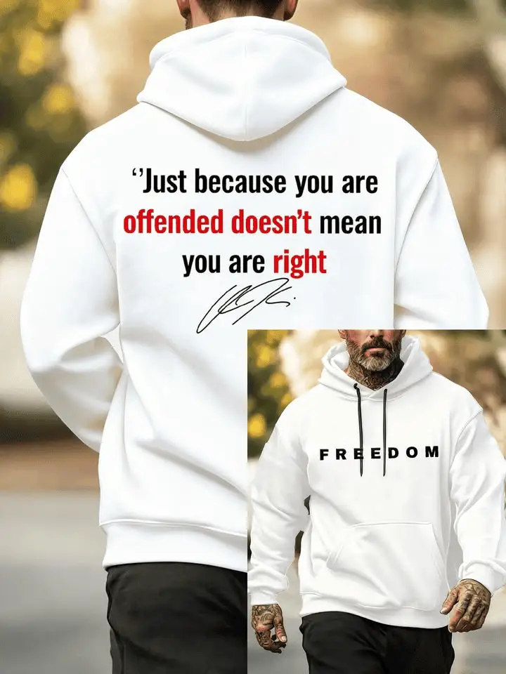 TPUSA Merch Charlie Kirk Freedom Hoodie Charlie Kirk Quote Pullover Turning Point USA Merch