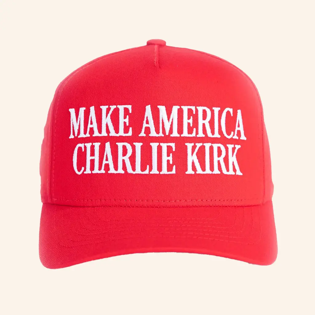 TPUSA Merch Merch Make America Charlie Kirk Hat Embroidered Patriotic Gifts For Dad -WearandDecor