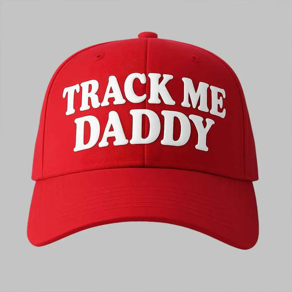 Track Me Daddy Hat Funny Red Baseball Cap Best Father’s Day Gift For Dad Or Papa This Year -WearandDecor Track Me Daddy Hat Funny Red Baseball Cap Best Father’s Day Gift For Dad Or Papa This Year -WearandDecor - Image 1