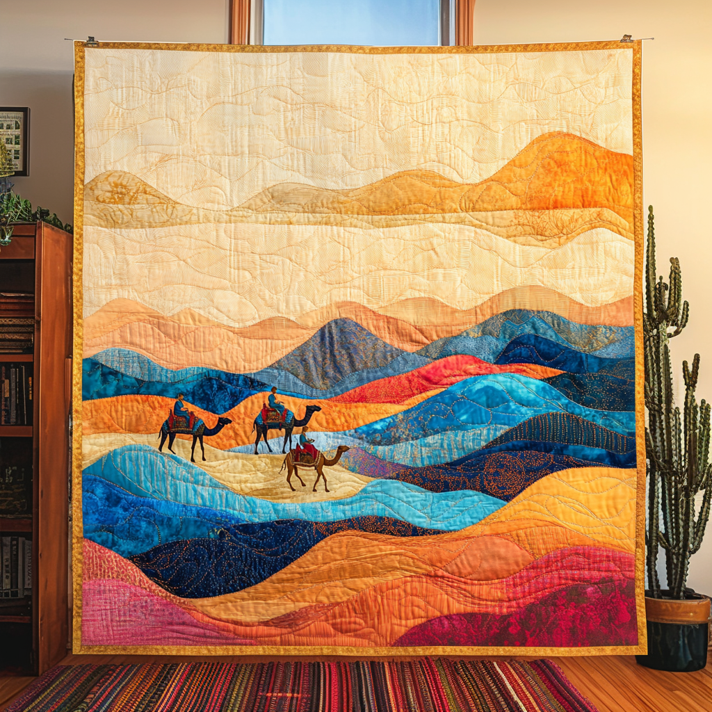 Trails of Dunes Quilted Blanket Best Couch Throw Blanket Family Christmas Presents