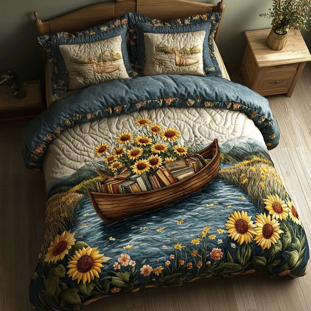 Tranquil Waterscape Quilted Bedding Set Bedroom Decor Ideas Best Book Related Gifts Tranquil Waterscape Quilted Bedding Set Bedroom Decor Ideas Best Book Related Gifts - Image 1